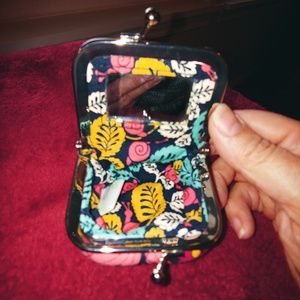 Vera Bradley coin purse with kiss lock closure